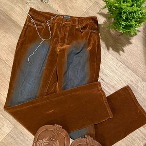 Unique Western Look Velvet and Jean Pants